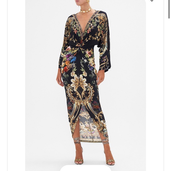 Camilla Black Floral Long Sleeve Dress - Picture 2 of 5